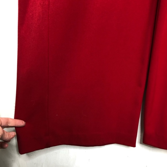 Black Halo Lena Structured Red Strapless Jumpsuit - Picture 4 of 7